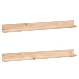 vidaXL &Eacute;tag&egrave;res murales 2 pcs 110x11x9 cm Bois de pin massif