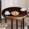 vidaXL Plateau de table Marron fonc&eacute; &Oslash; 70 x 4 cm Bois de ch&ecirc;ne massif