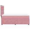 vidaXL Sommier &agrave; lattes de lit avec matelas Rose 90x190 cm Velours