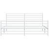 vidaXL Cadre de lit m&eacute;tal sans matelas et pied de lit blanc 193x203 cm