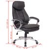 Fauteuil de bureau Cuir Noir