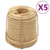 vidaXL Cordes en sisal 5 pcs 14 mm 100 m