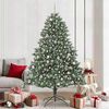 vidaXL Sapin de Noël artificiel Vert 210 cm PVC, plastique et acier