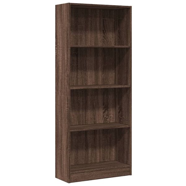 vidaXL Biblioth&egrave;que ch&ecirc;ne marron 60x24x143 cm bois d'ing&eacute;nierie