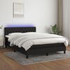 vidaXL Sommier &agrave; lattes de lit avec matelas LED Noir 140x190 cm Tissu