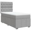 vidaXL Sommier &agrave; lattes de lit et matelas Gris clair 90x190 cm Tissu