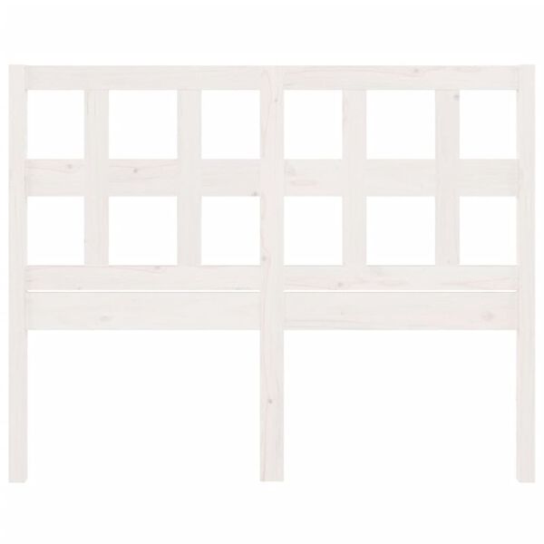 vidaXL T&ecirc;te de lit Blanc 205,5x4x100 cm Bois massif de pin