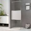 vidaXL Paroi de douche &agrave; l'italienne &agrave; verre ESG demi-d&eacute;poli 90x195 cm