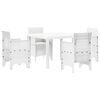vidaXL Ensemble de salle &agrave; manger pour jardin 5 pcs Blanc