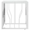 vidaXL Table basse argenté 50x50x50 cm acier inoxydable et verre
