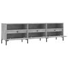 vidaXL Meuble TV gris b&eacute;ton 150x30x44,5 cm bois d'ing&eacute;nierie