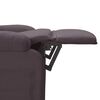 vidaXL Fauteuil inclinable Marron fonc&eacute; Tissu
