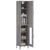 vidaXL Buffet haut Sonoma gris 34,5x34x180 cm Bois d'ing&eacute;nierie
