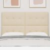 vidaXL T&ecirc;te de lit avec t&ecirc;te de lit Cr&egrave;me 144 cm Cuir synth&eacute;tique