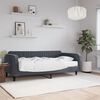 vidaXL Lit de jour avec matelas gris foncé 100x200 cm velours