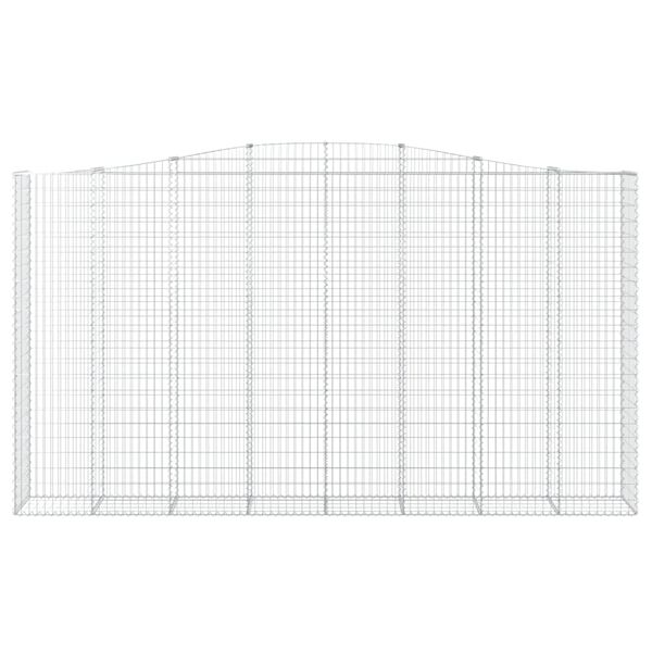 vidaXL Paniers &agrave; gabions arqu&eacute;s 10 pcs 400x50x220/240 cm Fer galvanis&eacute;