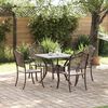 vidaXL Ensemble de tables de jardin 5 pcs Bronze Aluminium coul&eacute;