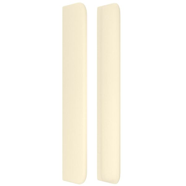 vidaXL T&ecirc;te de lit avec oreilles Cr&egrave;me 163x16x118/128 cm Similicuir