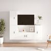 vidaXL Ensemble de meubles TV 4 pcs Blanc Bois d'ingénierie