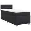 vidaXL Sommier &agrave; lattes de lit avec matelas Noir 80x200cm Similicuir