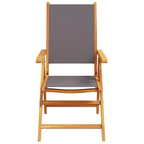 vidaXL Ensemble &agrave; manger de jardin 7 pcs anthracite tissu bois massif