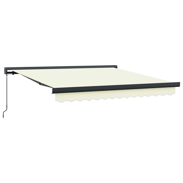 vidaXL Auvent r&eacute;tractable cr&egrave;me 3x2,5 m tissu et aluminium