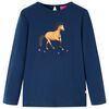 T-shirt enfants &agrave; manches longues bleu marine 92