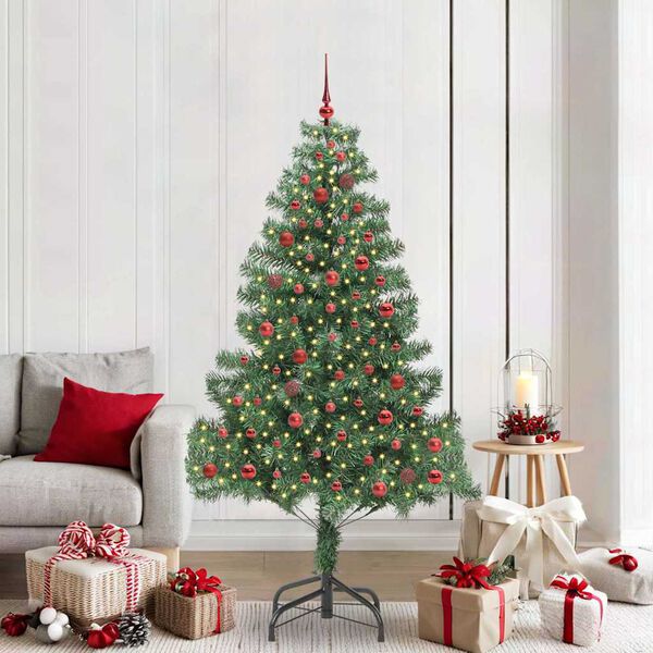 vidaXL Sapin de No&euml;l avec 300 LED avec support Vert 210 cm PVC