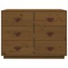 vidaXL Buffet Marron miel 100x40x75 cm Bois massif de pin