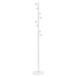 vidaXL Porte-manteau blanc 176 cm fer enduit de poudre