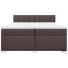 vidaXL Sommier &agrave; lattes de lit avec matelas Marron fonc&eacute; 200x200 cm