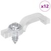 vidaXL Clips de bande LED 12 pcs Transparent 23,8 x 7,3 x 4,3 mm