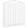 vidaXL Panier de gabions arqu&eacute; 200x50x200/220 cm Fer galvanis&eacute;