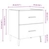 vidaXL Tables de chevet 2 pcs blanc brillant 40x35x47,5 cm