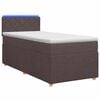 vidaXL Lit boxspring avec matelas Marron fonc&eacute; 90 x 190 cm Tissu