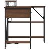 vidaXL Bureau Ch&ecirc;ne brun 120 x 79 x 86,5 cm Bois d'ing&eacute;nierie