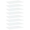 vidaXL Panneaux de biblioth&egrave;que 8 pcs Blanc 60x40x1,5 cm Agglom&eacute;r&eacute;