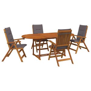 vidaXL Ensemble de salle &agrave; manger d'ext&eacute;rieur avec parasol 6 pc