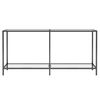 vidaXL Table console Transparent 160x35x75,5 cm Verre trempé