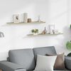 vidaXL &Eacute;tag&egrave;res murales 2 pcs blanc et ch&ecirc;ne sonoma 80x9x3 cm