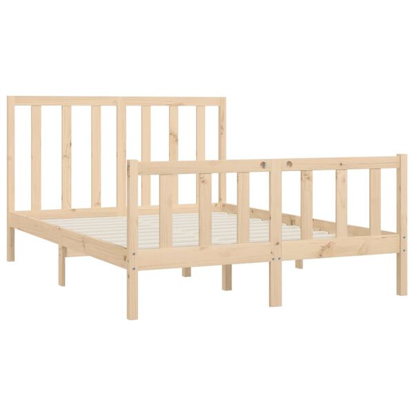 vidaXL Cadre de lit sans matelas 140x200 cm bois massif