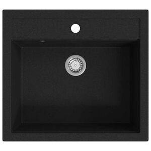 vidaXL &Eacute;vier de cuisine Granit Seul lavabo Beige