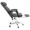 vidaXL Fauteuil de massage inclinable de bureau Gris Similicuir
