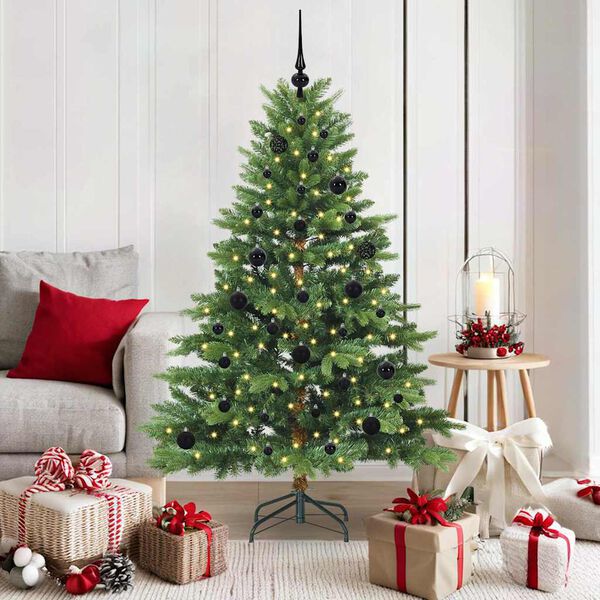 vidaXL Sapin de No&euml;l artificiel avec 150 LED Vert 150 cm PE et PVC