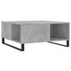 vidaXL Table basse gris b&eacute;ton 80x80x36,5 cm bois d'ing&eacute;nierie