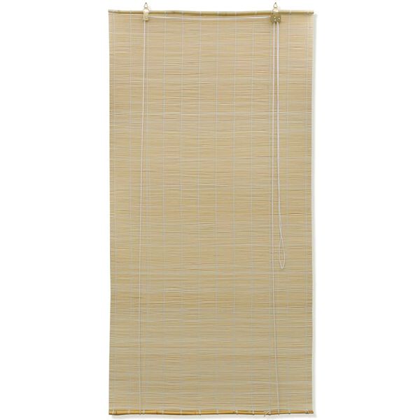 vidaXL Store &agrave; rouleau bambou naturel 140x160 cm