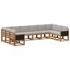 vidaXL Ensemble de canap&eacute;s d'ext&eacute;rieur 10 pcs Naturel et gris clair