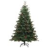 vidaXL Sapin de Noël artificiel Vert 210 cm PVC, métal et plastique