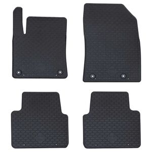 vidaXL Tapis de voiture 4 pcs Noir Caoutchouc