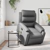 vidaXL Fauteuil inclinable de massage Gris Similicuir